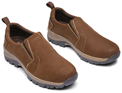 Jousen Men's Jungle Moc Casual Loafers Leather Slip-on Walking Shoes2