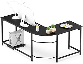 Hago Modern L-Shaped Desk Corner Computer Desk Home Office Study Workstation Wood