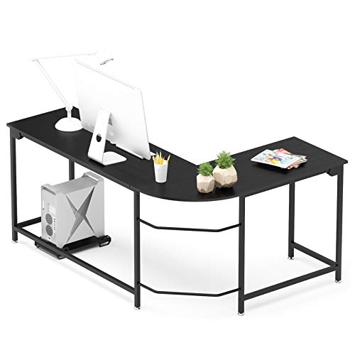Hago Modern L-Shaped Desk Corner Computer Desk Home Office Study Workstation Wood