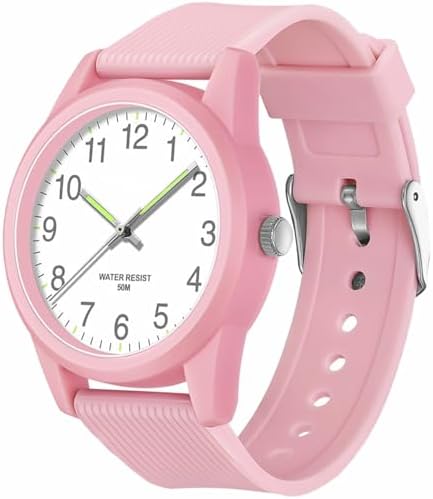 Facasu Analoog Polshorloge Jongens Meisjes,50M Waterdicht, Lichtgevende Wijzerplaat,Sport Siliconen Band,Quartz horloge ,Tienerstudenten,Jeugdstudenten,Kinderhorloge Vanaf 10 Jaar (Blauw-L