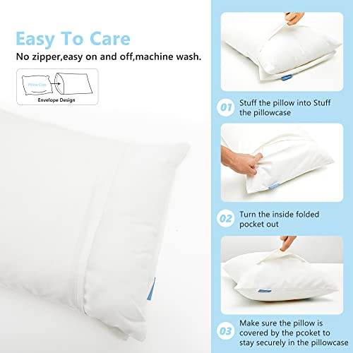 Tillyou Ergonomic Toddler Bed Crib Pillow With Pillowcase, 100% Soft Cotton Baby Pillow For Sleeping In Daycare Preschool, Kids Portable Travel Pillow For Neck Head And Spine, 13X18 Letter #TOP2
