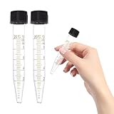 ANDRESLAD 3pcs Glass Centrifuge Tubes with Screw Caps 10ml Capacity Accurate Measurement Scale and Smooth Finish Laboratory Supplies Tubes for Scientific Experimental Consumables
