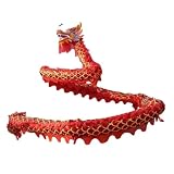 GddOGUK Drachentanz aus Seide, 16 m, chinesischer Drachentanz for 10 Spieler, Parade, Drachen- und Löwentanz-Requisiten, Löwentanz-Drachen aus Baumwolle