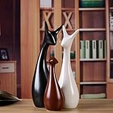 Guo's Set of 3 Deer Family Figurines Fashion Ceramic Statues Home Decor Accents Sculptures (Deer Fam