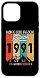 custodia per iphone 13 pro max 33 years old vintage september 1991 funny 33rd birthday