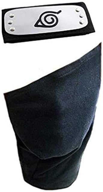 Anime Ninja Cosplay Headband with Face veil Kakashi Cosplay Veil for Ninja-Themed Costume Cosplay