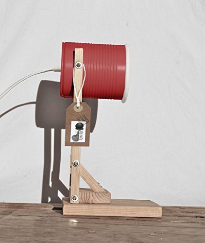 ★ Lampada color rosso corallo, da latta di pomodoro ★ lampada ECO-FRIENDLY...