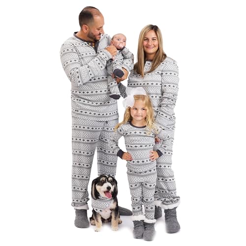 HonestBaby Family Matching Holiday Pajamas Organic Cotton for Men, Women, Kids, Toddlers, Baby Boys, Girls, Unisex Pets, Pajama Chic, X-Small by HonestBaby - Image 2