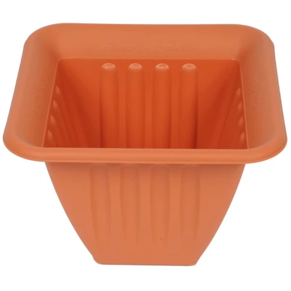 No Brand 45604 Planter Multi-Coloured Plastic 24 cm x 17 cm x 24 cm, Multicolored, 24x17x24 cm