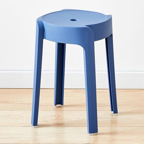 Taburetes de cocina apilables, sillas azules para sala de conferencias, asiento extra ancho para isla de cocina, restaurante y cafetería, soluciones de asientos