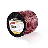 A ANLEOLIFE 3-Pound Heavy Duty Octa-Twist .155-Inch-by-379-ft Trimmer Line Spool,OTRIXT Co-Extruded Multi-Edge Spiral Weed Eater String, Red