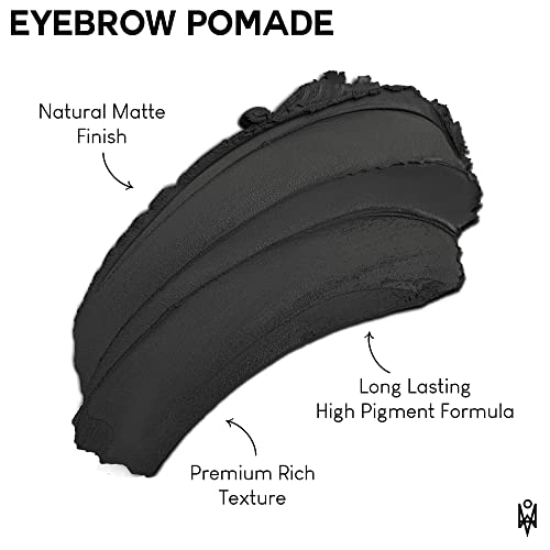 Voha Eyebrow Stamp Stencil Kit, Eye Brow Stamping Kit, Brow Stamp Kit, Reusable Eyebrow Stencils, Eyebrow Stamp Kit, Eyebrow Stencil Kit, Waterproof Natural Perfect Eyebrow Pomade Kit (Black) #TOP1
