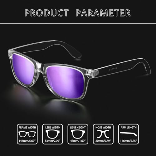 Image of Joopin Square Sunglasses Polarized UV400 Designer Sun Glasses Men Women | Oversized, Plastic Frame, Retro, Vintage, Unisex, Trendy Shades for Driving, Party, Fishing, Business, Costume