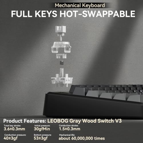 Image of SOLAKAKA A75 75% Wireless Gaming Keyboard with Multifunction Knob, Black