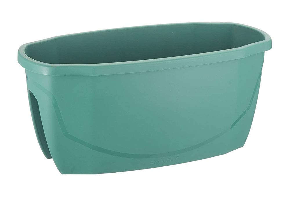 Serinova Jardinera Barandilla Balcón, 58x29x24 cm, Set 2 Unidades, 15,5 litros, Maceta Colgar (Antracita)