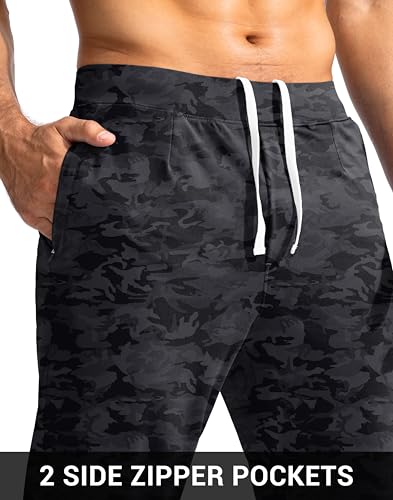 Image of G Gradual Men's Golf Joggers Pants with Zipper Pockets Stretch Sweatpants Slim Fit Track Pants Joggers for Men Work Running