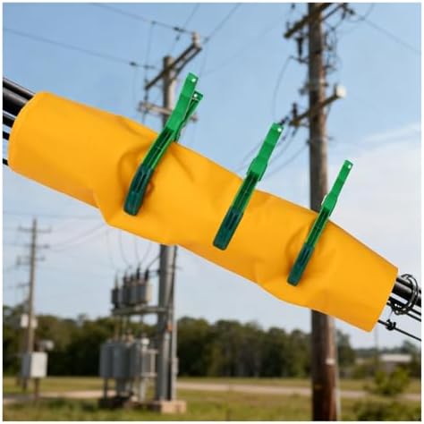 High Voltage Insulation Blanket for Electricians, 0.4kV to 10kV Power Maintenance Mat with 3 Clamps, Durable Resin Cover Cloth, Size 15.7x19.7 inches (40x50cm)