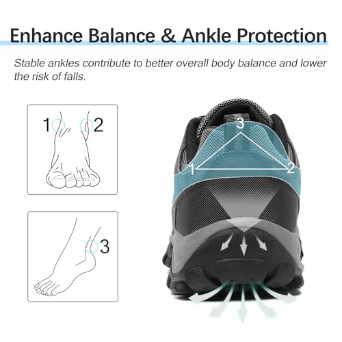 Men's Hiking Shoes Fashion Walking Sneakers Outdoor Casual Workout Footwear Non Slip Comfortable Lightweight Breathable Trekking Climbing Backpacking Trail Running4