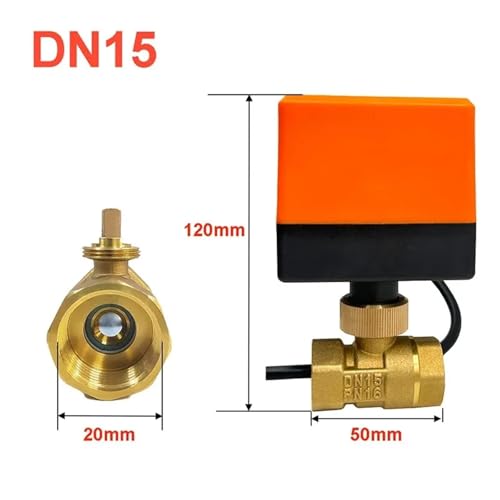 Válvula de bola motorizada de latón DN25 220V con actuador eléctrico de 3 hilos de 2 vías 3