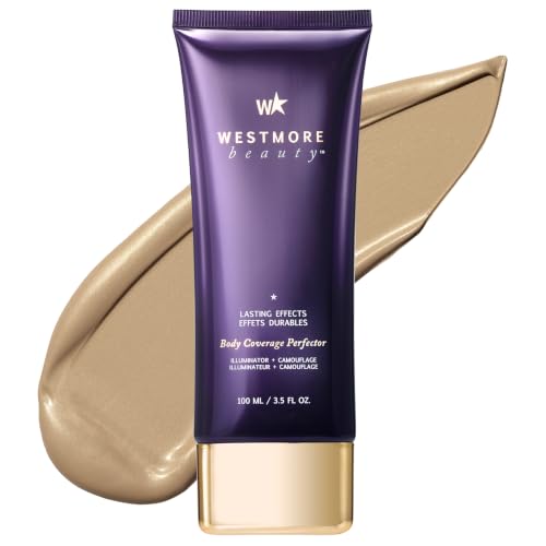 Westmore Beauty Body Coverage Perfector Waterproof Leg & Body Makeup/Bronzer For Women - Best Tattoo Cover Up Makeup & Tattoo Concealer - 3.5 Oz Light Radiance