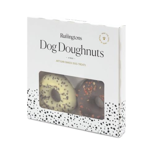 Ruffingtons Dog Doughnuts 4pk - Premium Baked Dog Treats, Crunchy Gourmet Donut Snacks for All Breeds & Sizes, for Dog Lovers - Image 2