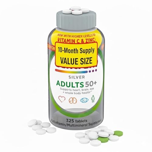 Silver Adults 50+ Multivitamin with Higher Vitamin C and Zinc,
