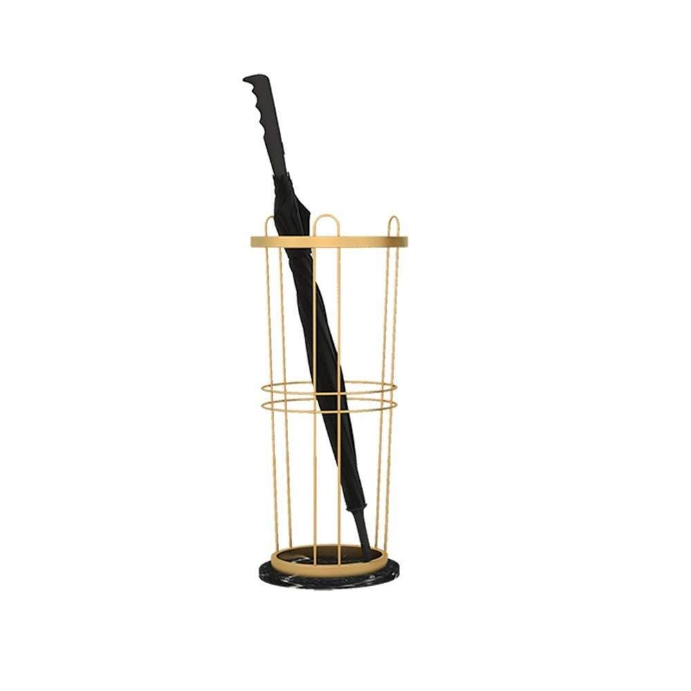 Porte-parapluie haut de gamme en acier noir et marbre véritable de couloir