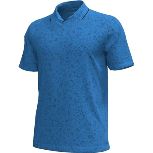 Under Armour New Men's Golf Iso-Chill Floral Lines Polo Photon Blue XL