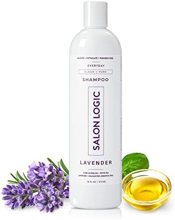SalonLogic Everyday Clean & Pure Shampoo, Lavender - Salon Quality Products, Keratin treatment, Naturally Scented, Hydrating, Moisturizing, Cleansing Treatment, No Sulfates,Safe for Color Treated Hair