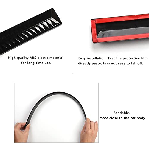 4Pcs Dent Prevent Car Door Protector,Door Molding Trim Kit Strips,Universal Door Protector Automotive Molding Trim,Prevents Dents Scratches,Bright Black #TOP2