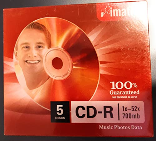 CD-R imation pour créer des CD audio vintage avec ce lot de 5 disques 700 Mo