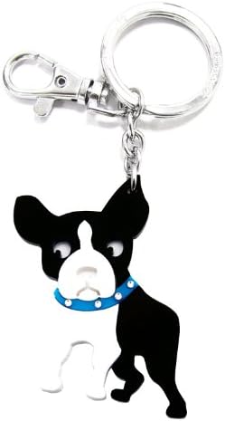 FouFou Dog Love Your Breed Acrylic Keychain, Boston Terrier
