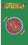 Notizbuch - Motiv BBQ und Grillen: Planer | Tagebuch | Notizblock | Schreibheft | Notizbuch mit Grill Motiv | kariert | Größe 5
