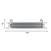 Auto Dynasty Universal Automotive Silver Aluminum 7-Row Engine & Transmission Oil Cooler