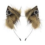 MANYU ZONES Cat Ears Headwear Metal Punk Animal Ears - Adjustable Fox Ears with Metal Frames, Versatile Animal Ears Headband for Cosplay -Fox Ears & Wolf Ears Styles for Halloween, Prom
