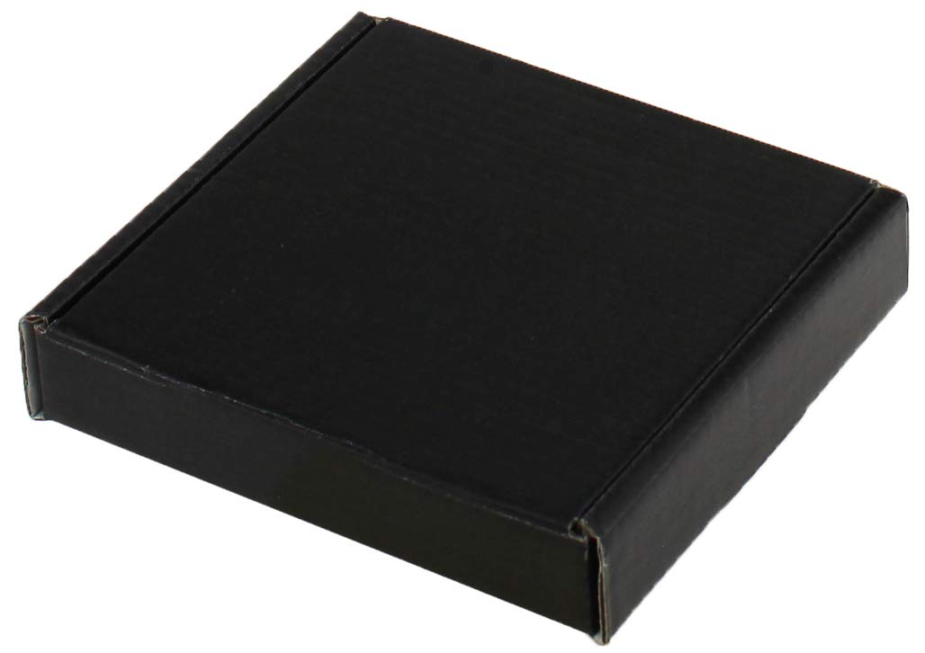 BLACK MINI A6 A5 A4 LARGE LETTER SHIPPING SATIN BOXES (MINI (10cm x 10cm x 2cm), 25)