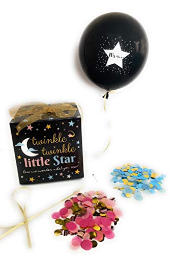 Gender Reveal Box with Balloon Pregnancy Announcement Girl or Boy 8PC Party Supply Decoration Kit