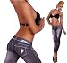 Women Effect Denim Print Jeans Ankle Length Footless Legging