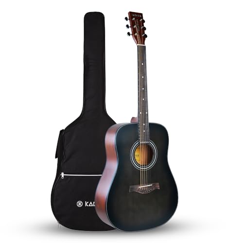 Image of Kadence A281 Acoustic Guitar - 6-String, Black, 41 inch Dreadnought Body, Spruce Top, Rich Sound, Ideal for Beginners & Intermediate Players, Durable & Comfortable Playability