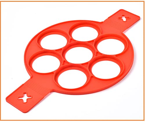 Nonstick Pancake Molds Ring Silicone Fried Egg Mould Reusable Pancake Maker Egg Ring Kitchen Cooking Baking Tools (Round Shape) by TUKE - Image 7