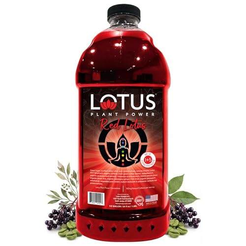 Red Lotus Plant Power® Energy Drink Concentrate | Natural Caffeine & Pp7™ Formula | Plant-Based Organic Ingredients | Organic Cane Sugar Beverage | 1:5 Mix Makes 64 6Oz Drinks