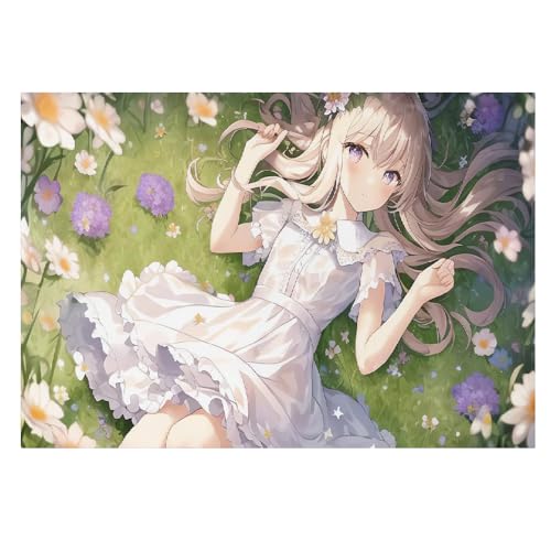 Póster de anime sobre lienzo LIAZLIUT de niña para decoración moderna de 40x60 cm