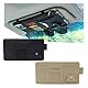 2 Stück Auto Interieur Leder Sonnenblenden Organizer,29 * 15cm Organizer Auto Blende,Auto Sun Visor Organizer Reißverschluss Sonnenblende Tasche,geeignet für Sonnenbrillen,Bankkarten(schwarz+beige)