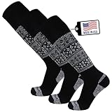 Alpaca Ski Socks – Warm Wool Ski Sock for Men and Women – Skiing, Snowboarding, Cold Weather, Winter – Made in USA