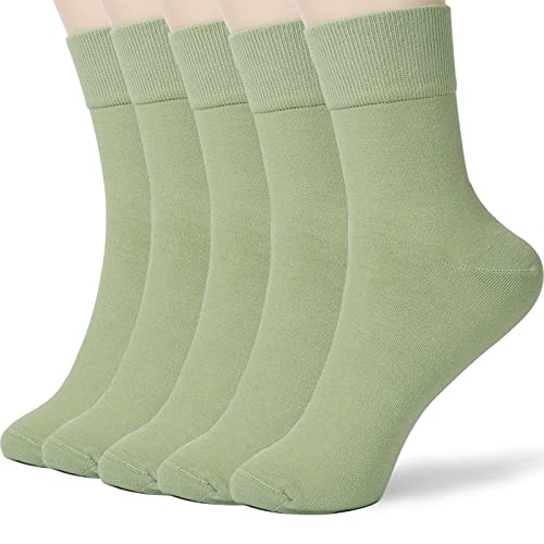 Image of FGZ Women Thin Cotton Socks Soft Cozy Socks Cute Ankle Crew Socks 5 Pairs