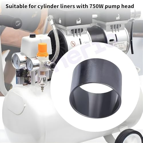 Image of K D 750W (1 HP) Oil Free Air Compressor Cylinder Piston Ring,Cylinder Sleeve Replacement, 750W Air Compressor Cylinder Sleeve Cast Iron Mute Oil Air Compressor Accessories, Cylinder, Cylinder Sleeve