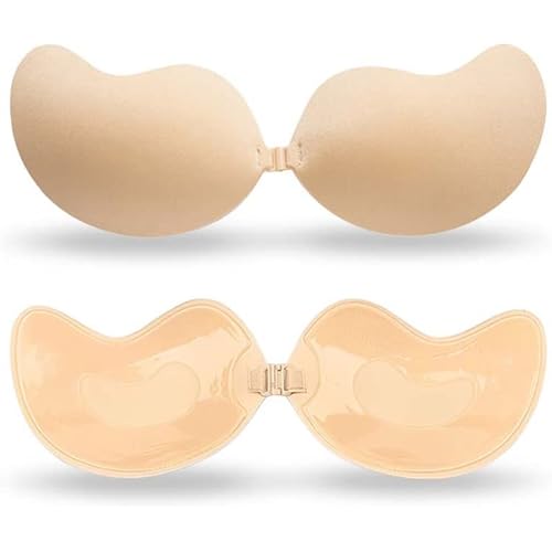 Strapless Sticky Bra Invisible Lift up Adhesive Push up Bra Backless Bra for Womens 2 Pairs Reusable
