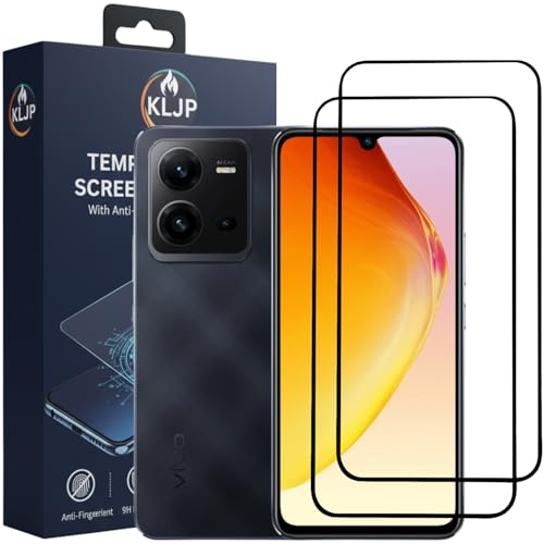 Image of Military-Grade Gorilla Tempered Glass For Vivo V25 With Installation Kit | Edge to Edge Coverage | Black (Pack Of 2)