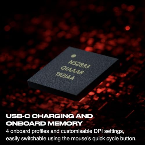 Fnatic Bolt Black Wireless Gaming Mouse - Pixart 3370 Sensor, 69g, WiFi & Bluetooth Battery Life 110-210h, USB-C Charging, Kailh GM 8.0 Switches, 4 Profiles & DPI Stages, Virgin PTFE Skates (Windows) - Image 6