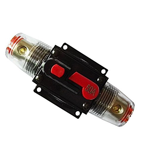 ZOOKOTO 50 Amp Circuit Breaker With Manual Reset Fuse Holder Solar Panel Fuse